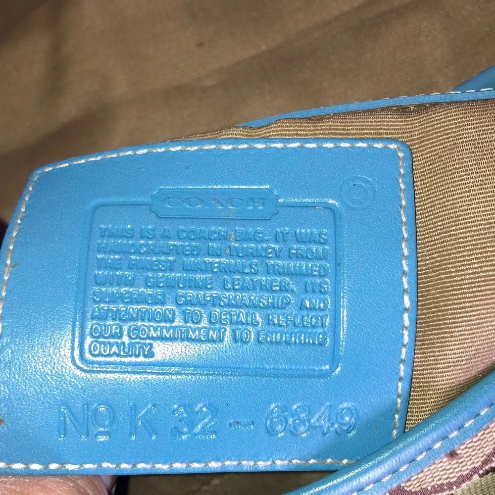 Vintage‎ Coach Stylish Blue and Brown Women's Bag